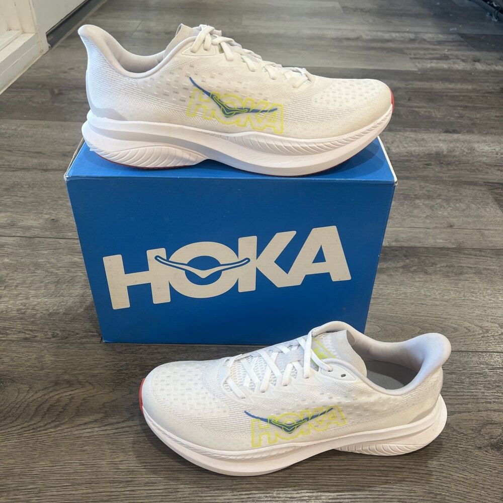 Men’s Size 13 - Hoka One One Mach 6 White Nimbus Cloud - Worn Once!! No Box!